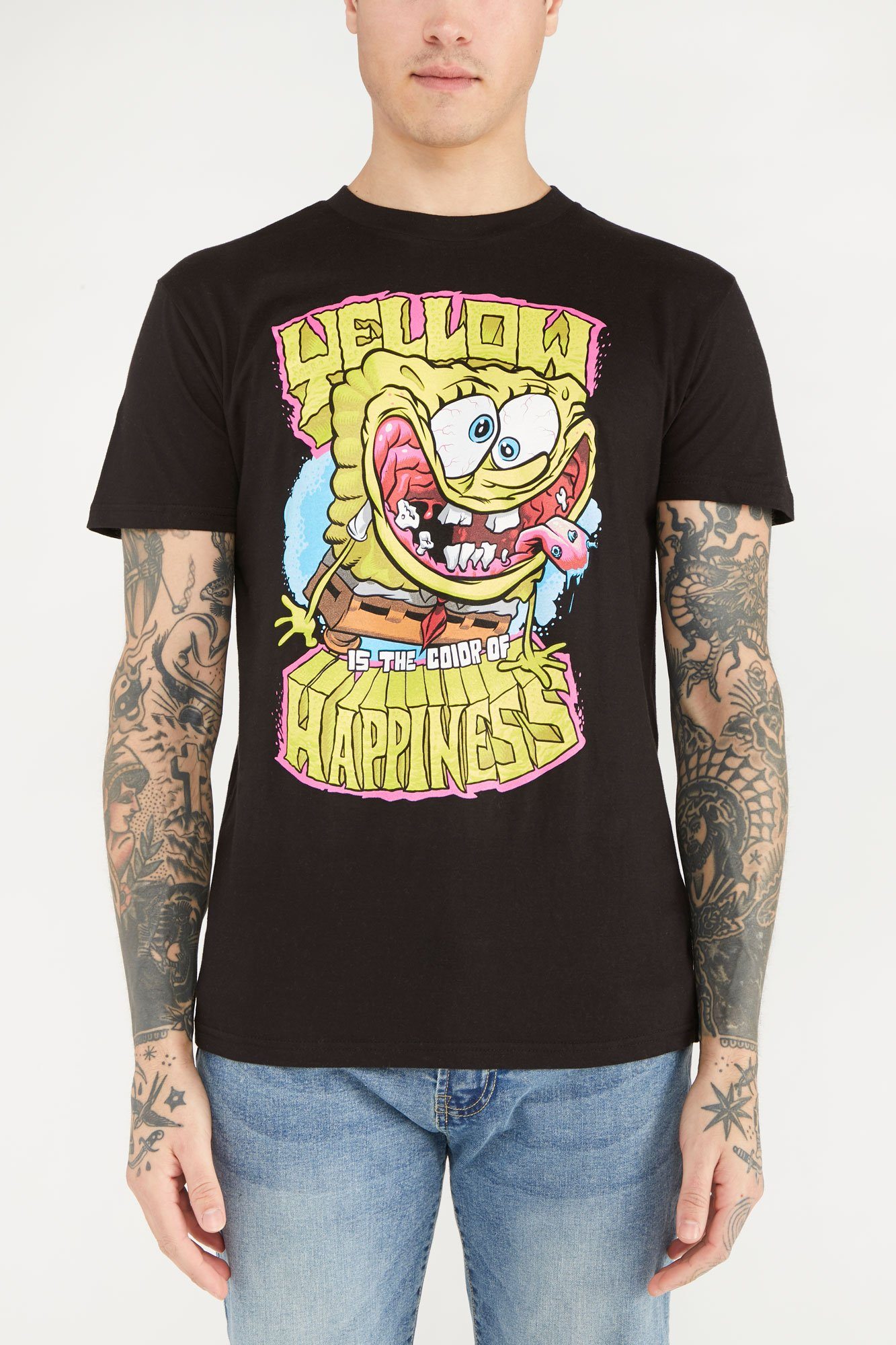 Image of Mens SpongeBob Squarepants Graphic T-Shirt