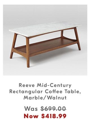 Reeve Mid-Century Rectangular Coffee Table