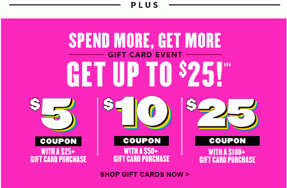 Spend More, Get More Gift Card 