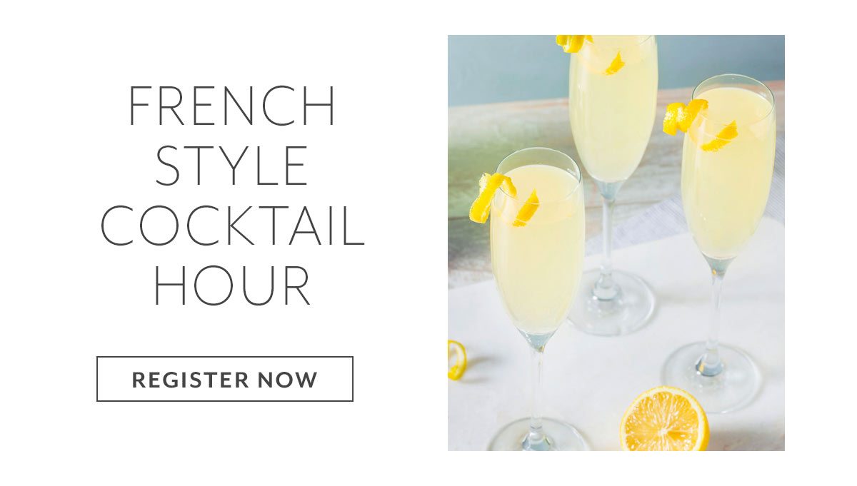 Online French Style Cocktail Hour Eastern Time