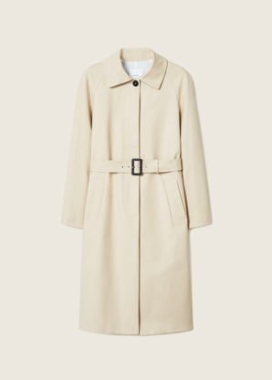 Trench with adjustable waist