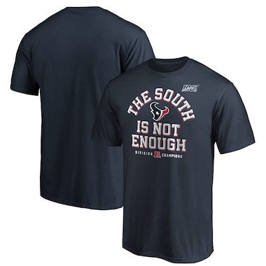 NFL Pro Line by Fanatics Branded Houston Texans Navy 2019 AFC South Division Champions Cover Two T-Shirt