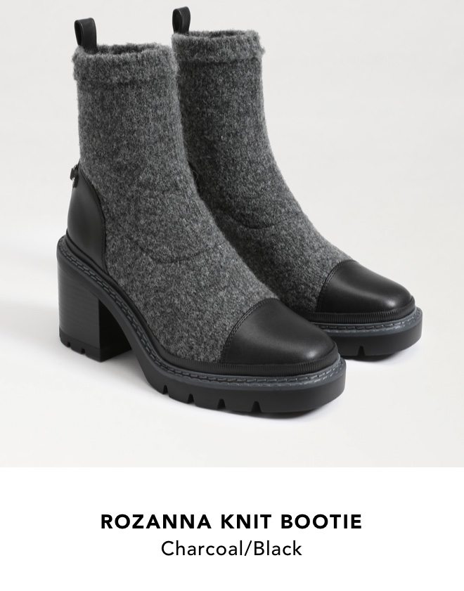 Rozanna Knit Bootie (Charcoal/Black)