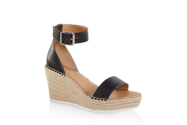 Ankle Strap Espadrille Wedge Sandals