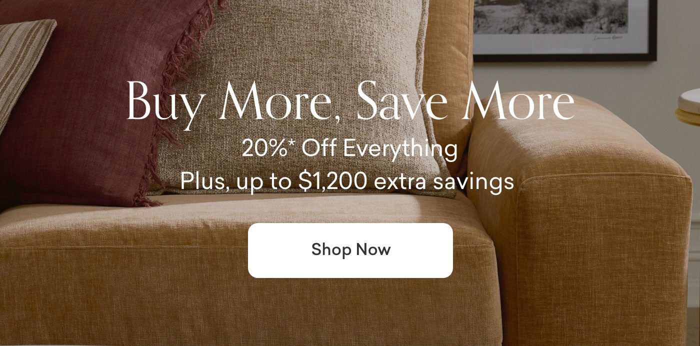 Buy More, Get More. 20% off Everything. Shop Now