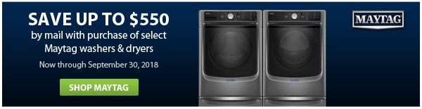 Save up to $550 on Maytag