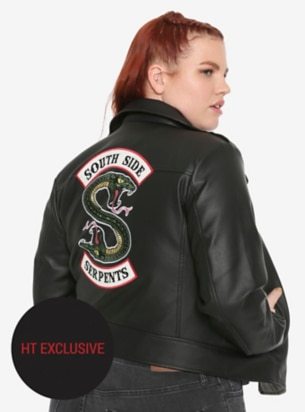 Riverdale Southside Serpents Faux Leather Jacket Plus Size HT Exclusive