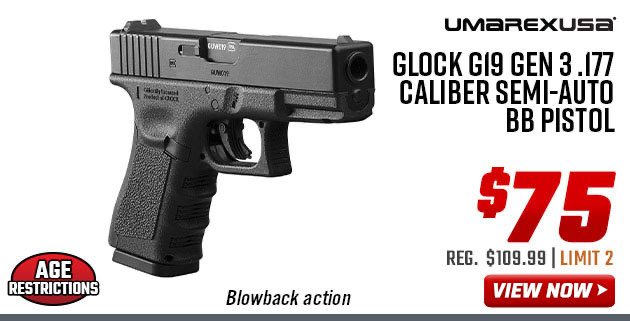 Umarex Glock G19 Gen 3 .177 Caliber Semi-Auto BB Pistol