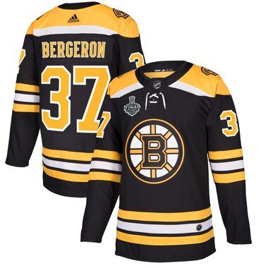 adidas Patrice Bergeron Boston Bruins Black 2019 Stanley Cup Final Bound Home Authentic Player Jersey