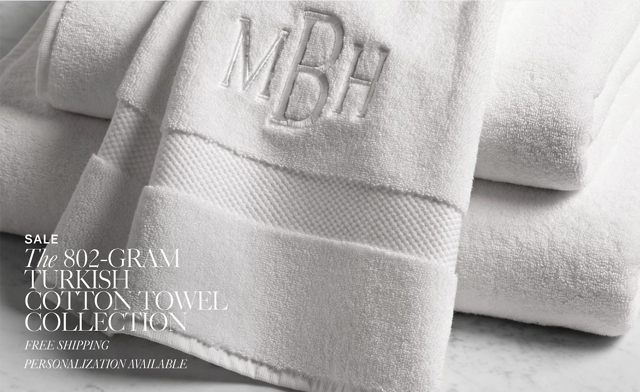 Monogrammed 802-Gram Turkish Towel