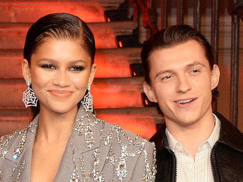 LONDON, ENGLAND - DECEMBER 05: Zendaya and Tom Holland pose at a photocall for %22Spider-Man: No Way Home%22 at The Old Sessions House on December 5, 2021 in London, England. (Photo by David M. Benett/Dave Benett/WireImage)