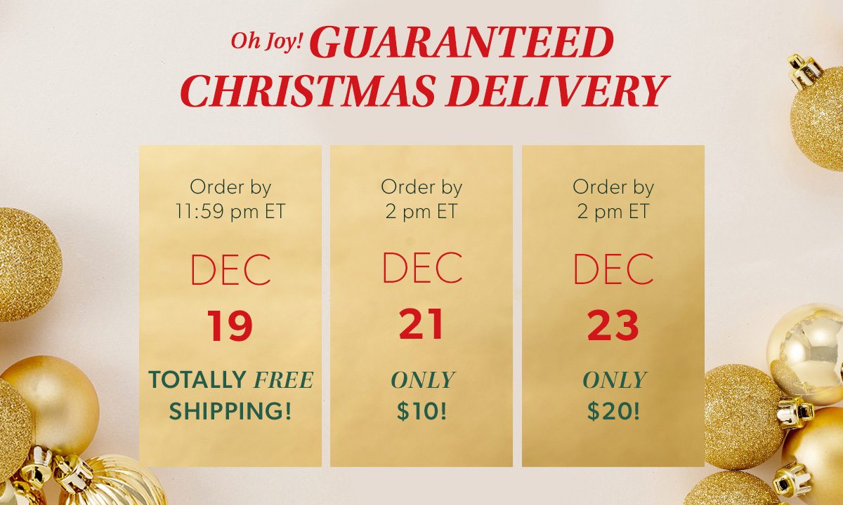 Oh Joy! Guaranteed Christmas Delivery