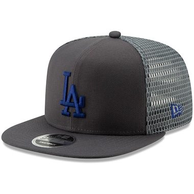 Los Angeles Dodgers New Era Mesh Fresh 9FIFTY Adjustable Snapback Hat - Graphite