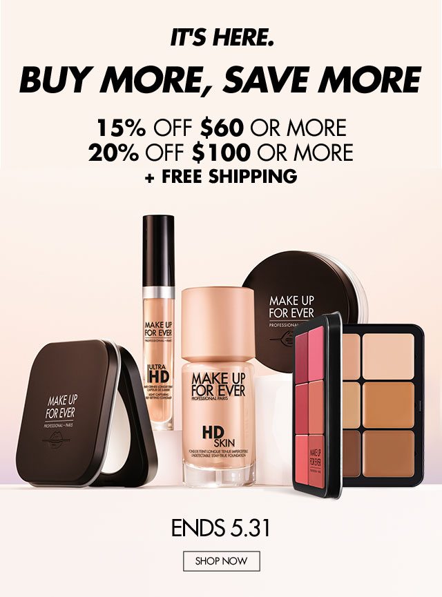 IT'S HERE - Buy More, Save More with 15% off $60+ order, 20% off $100+ order. No code necessary. Ends 5.31.2022