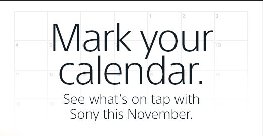 Mark your calendar. See what’s on tap with Sony this November.