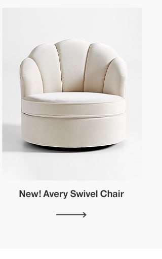 Avery Cream Velvet Swivel Chair