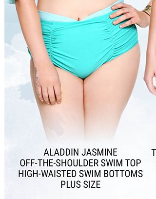Jasmine Off the Shoulder Swim Top Plus Size