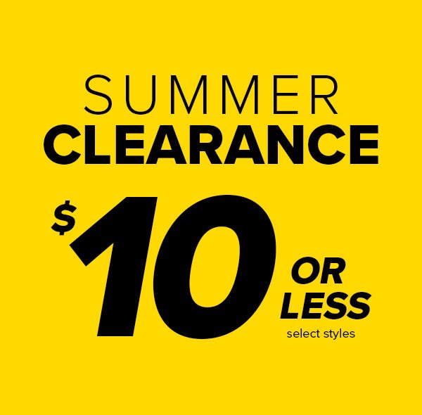 Shop Summer Clearance $10 or Less