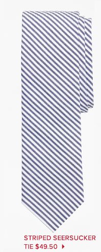 STRIPED SEERSUCKER TIE $49.50