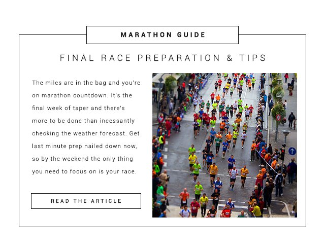 Marathon Guide Week 11