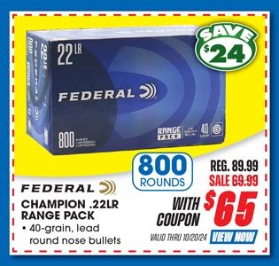 Federal Champion 22LR 800-Round Range Pack