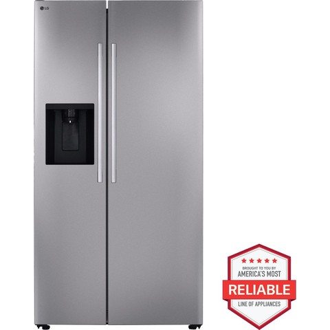 LG 26.6 Cu Ft Side-By-Side Refrigerator - Stainless Steel