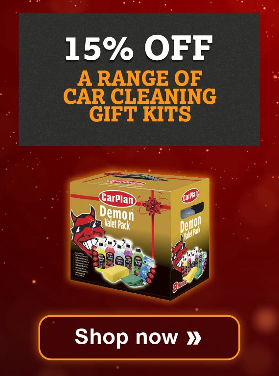 15% OFF A RANGE OF CAR CLEANING GIFT KITS