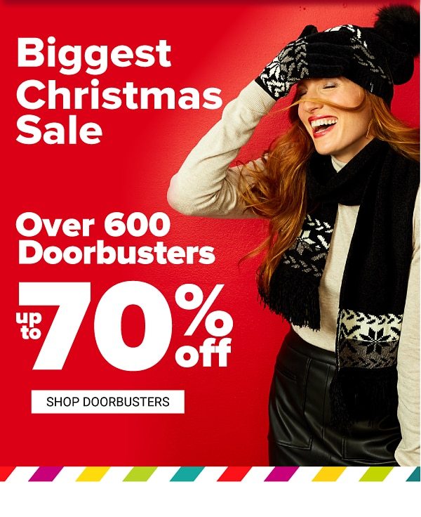 Biggest Christmas Sale - Over 600 Doorbusters - Up to 70% off - Shop Doorbusters