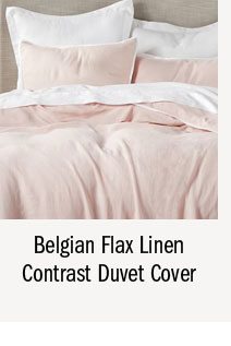 Belgian Flax Linen Contrast Duvet Cover
