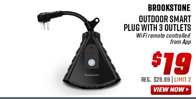 Brookstone Outdoor Smart Plug with 3 Outlets