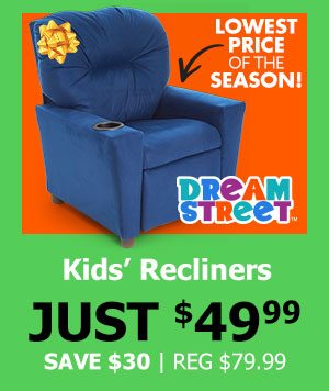 Kids' Recliners just $49.99 | Save $30 (reg. $79.99)