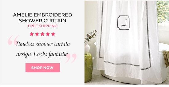 Amelie Embroidered Shower Curtain