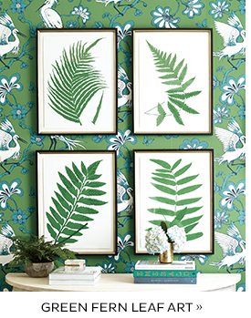 Green Fern Leaf Art