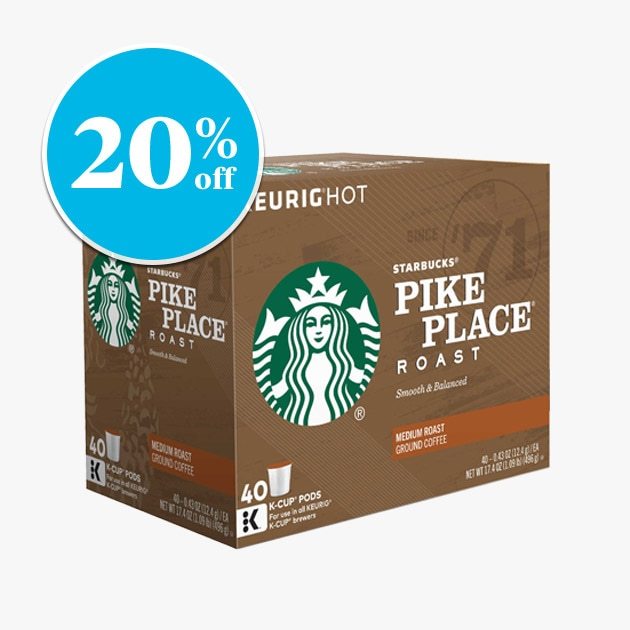 pike place coffee pods - 20percent off