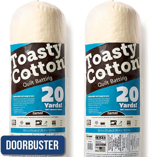 Image of DOORBUSTER Fairfield Toasty Cotton Grab-N-Go 90 in x 20 yd Batting Roll.