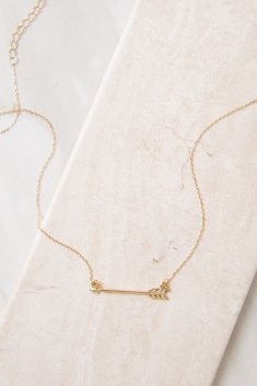 Gold Arrow Pendant Necklace
