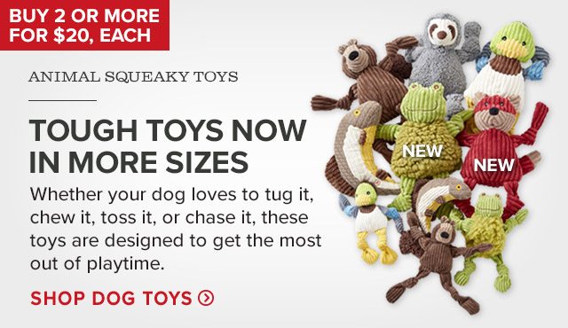 ANIMALS SQUEAKY TOYS