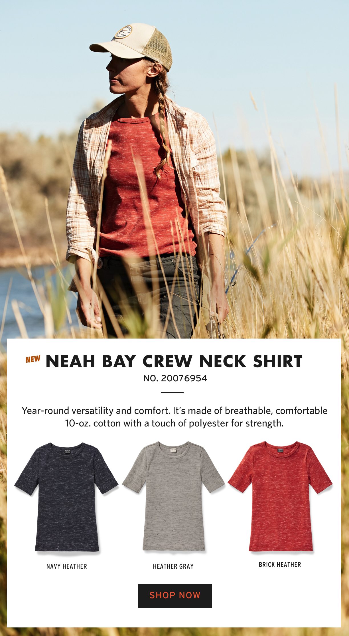 NEAH BAY CREW NECK SHIRT. SHOP NOW