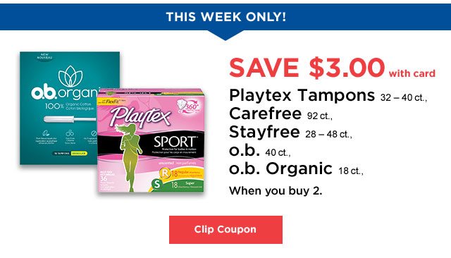 Tampons - Clip Coupon