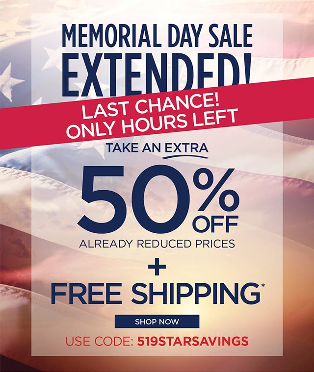 Memorial Day Sale Extended - Last chance! use code: 519STARSAVINGS