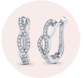 Diamond Hoop Earrings