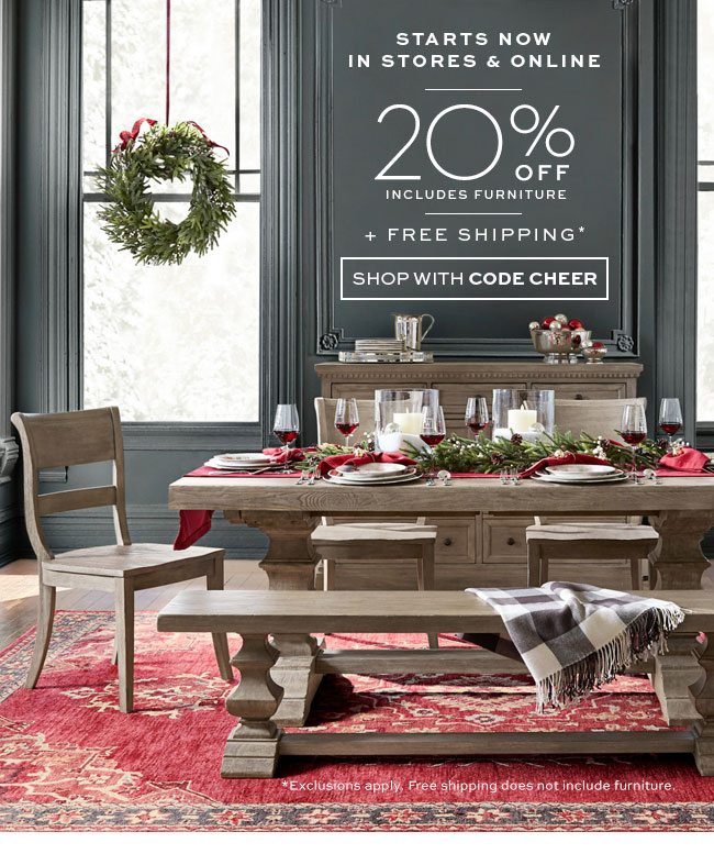 20% OFF + FREE SHIPPING*