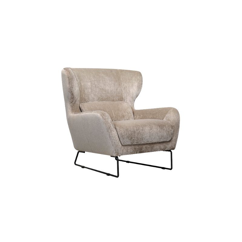 Contemporary Light Tan Putty Accent Chair - Dominic