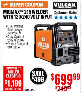 MIGMax™ 215 Welder with 120/240 Volt Input