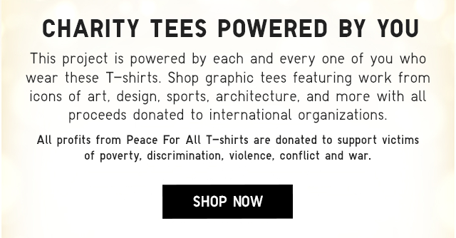 SUB - CHARITY TEES POWERED BY YOU. SHOP NOW.