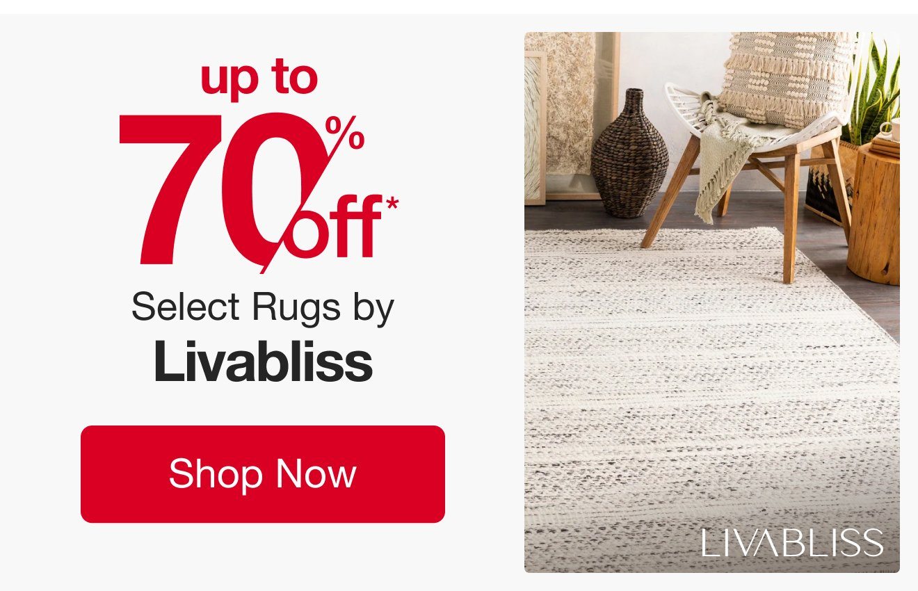 Up to 70% Off Select Rugs by Livabliss*