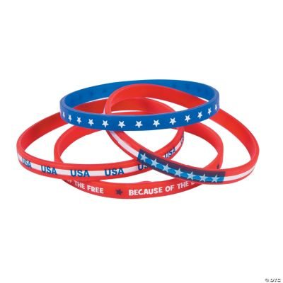 Patriotic Thin Band Silicone Bracelets