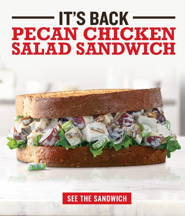 The Pecan Chicken Salad Sandwich Is Back Arby S Email Archive