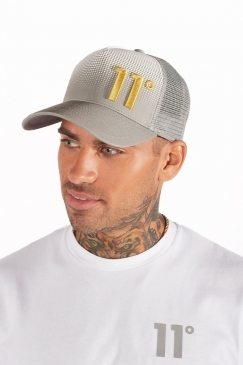Dot Fade Trucker Cap - Silver/White