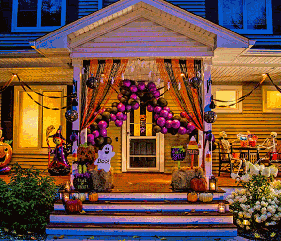 Ghastly front porch décor! | Haunt your own house and show off your fun Halloween spirit(s). | Shop now